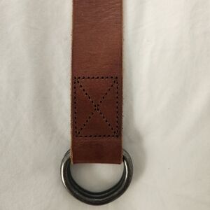 Brooks Brothers Brown Leather D-Ring Belt Strap